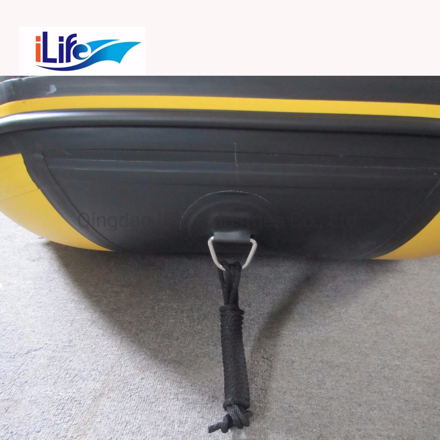 O Ilife PVC Amarelo/Hypalon Salvamento insufláveis Pesca barco de borracha com alumínio/Ar Stitch/piso de madeira compensada de Emergência