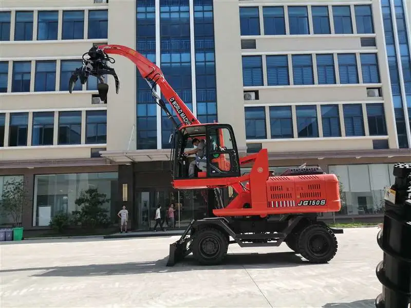 12.5 Ton excavadora cargadora de ruedas de acero con accesorio de escarpa