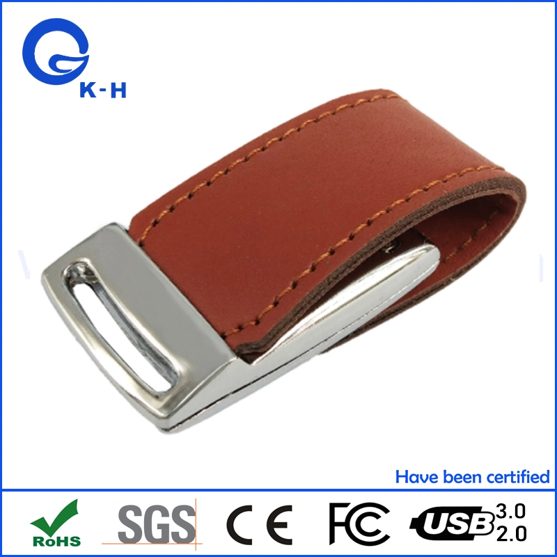 Popular Memory Pendrive Leather USB Flash Disk Hot USB Key