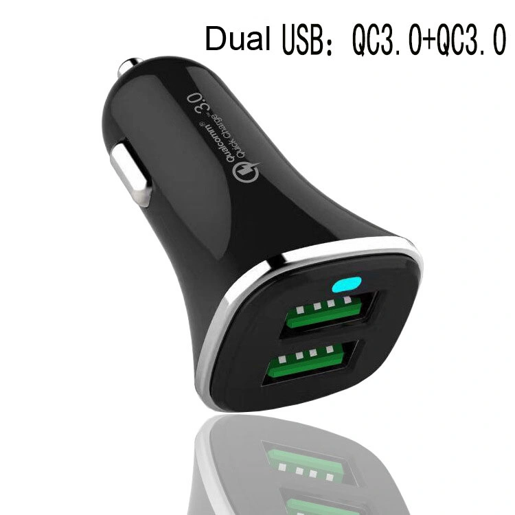 Mobile Phone Accessories 2 USB QC3.0 Dual USB Car Charger