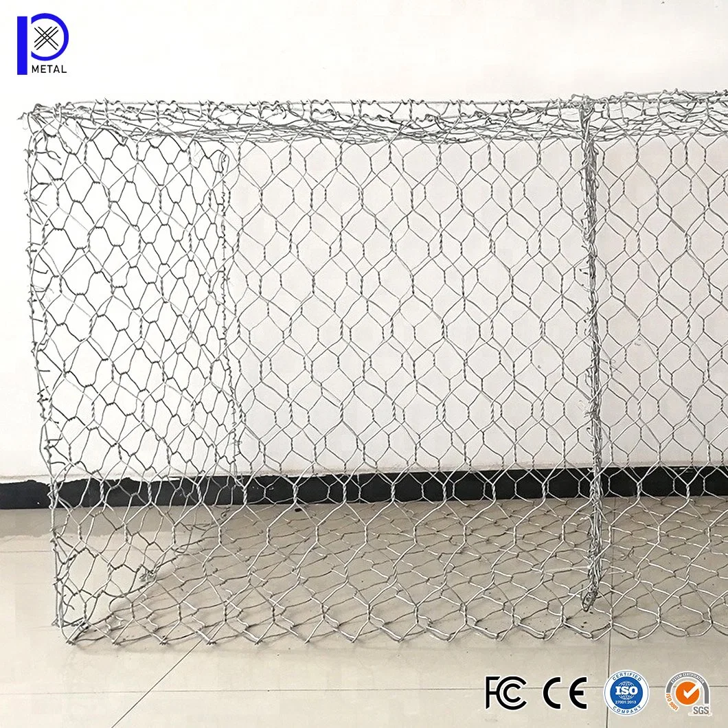 Pengxian no-Stretch Hexal Mesh China Fabricantes 0,6m 0,8mm 1mm 1,2mm Gabion de 1,5mm 1,8mm 2mm de diámetro, utilizado para gabion de Flint Pared