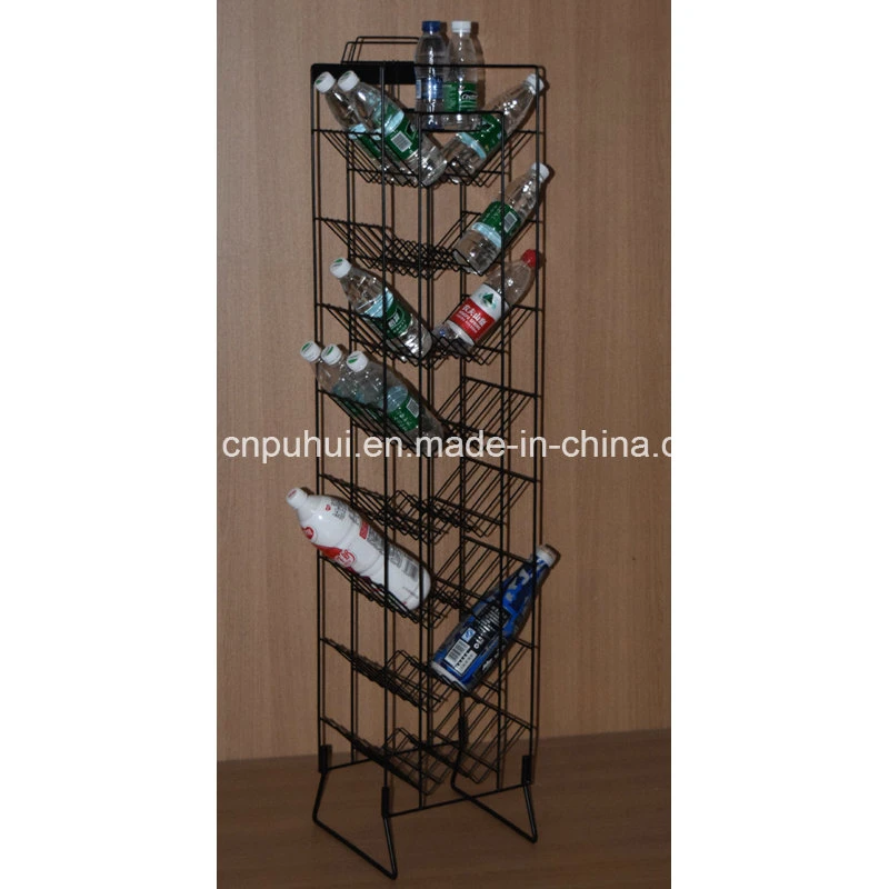 Metal Floor Standing Bottled Drinks Hanging Promotion Rack (PHY1079F)