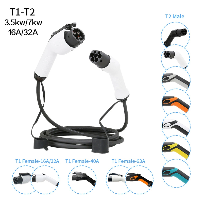 Typ 1 bis Typ 2 3,5kW 7kw 16A 32A Saej 1772 Elektroauto Ladegerät EV Ladekabel