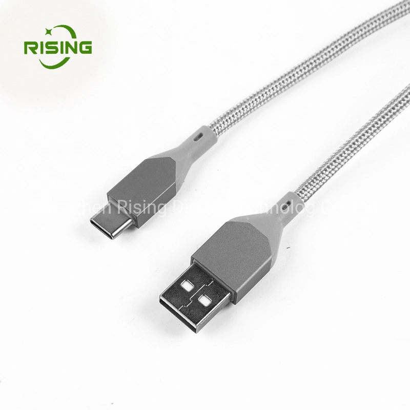 Android de tipo C de nylon de cable de datos ecológicos para teléfonos Android y dispositivos USB de Tipo C