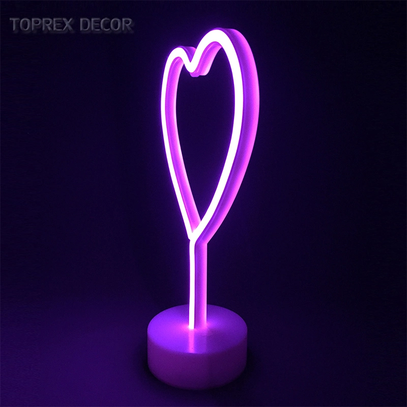 Décoration Toprex Home Party coeur rose alimenté par batterie LED BANDES LED souples