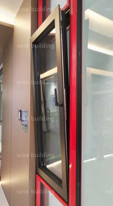 Aluminum Tilt and Turn Casement Window Safety Low-E Insulated Tempered Glass Multiple Opening Methods