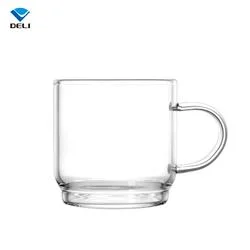 Transparent Milk Coffee Tea Juice Glass Cups for Drinking with Handle