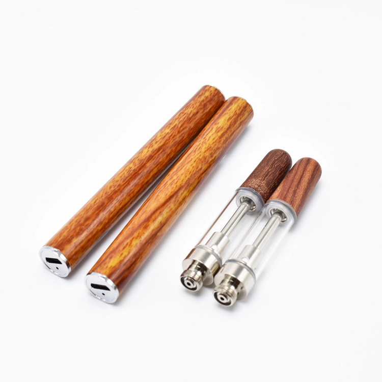 Wholesale/Supplier Wood Drip Tip Cartomizer Cartridge 0.5ml/1.0ml Tank Capacity Thread in 510 Battery Vape Cartridge Disposable/Chargeable Vape Pen