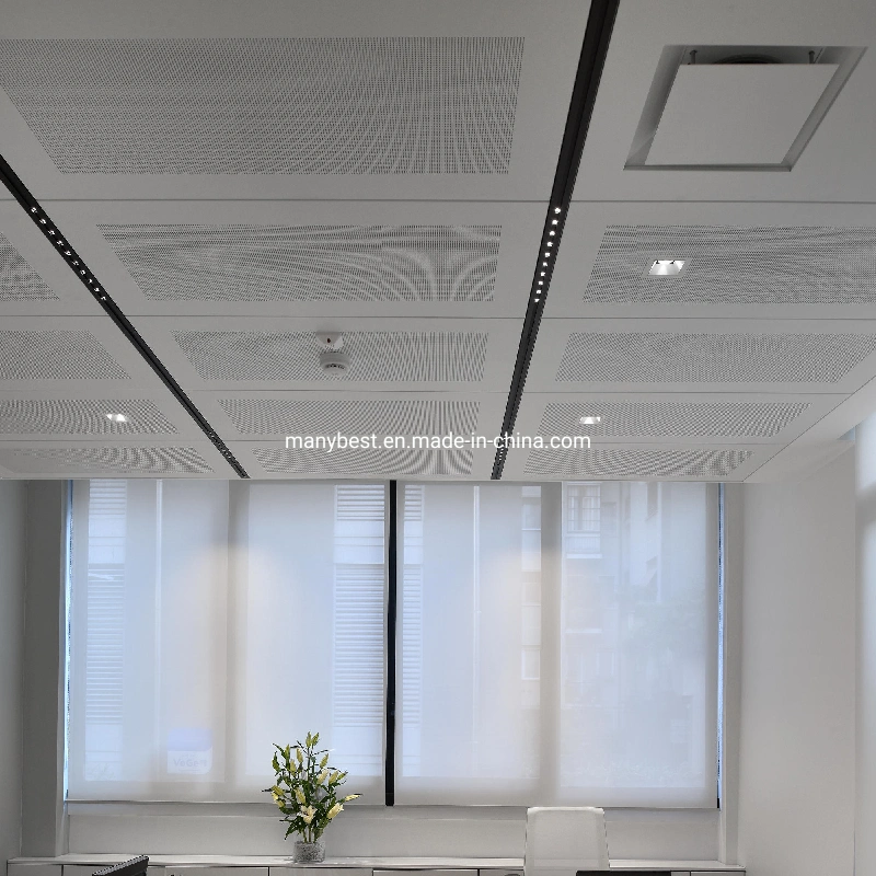 Modern Office Decorative 600*1200 Rectangular Perforated Aluminum False Metal Ceiling