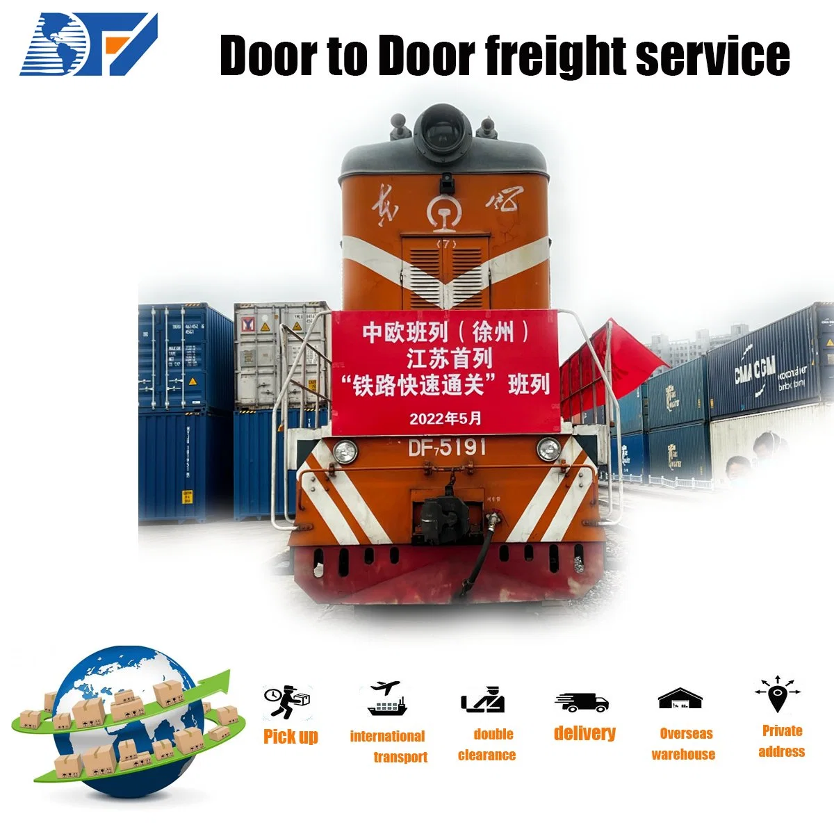 DDU/DDP/DAP Delivery Shipping Amazon Fba Train and Sea Freight Forwarder Shipping Cost China to Luxembourg France Spain