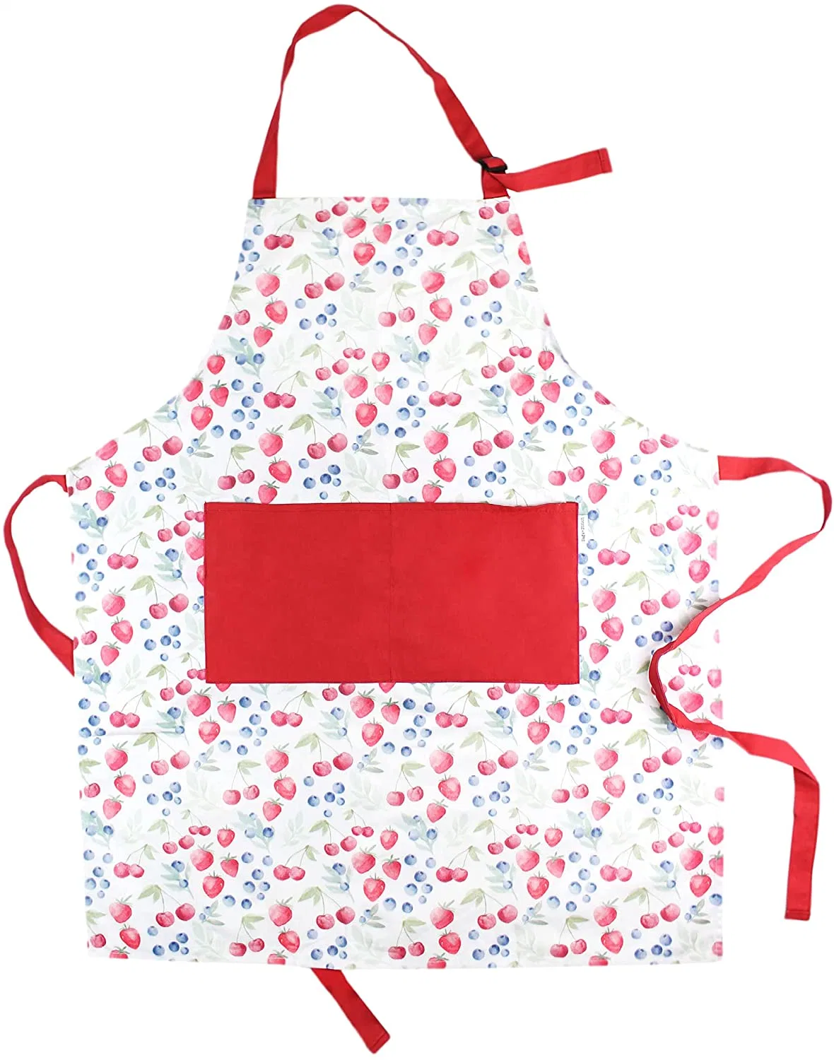 Wholesale Custom Polyester/Cotton Print Kitchen Bib Apron with Pocket