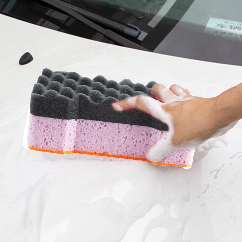 Wear-Resistant and Durable Easy Descaling Composite L-Shaped Car Wash Sponge