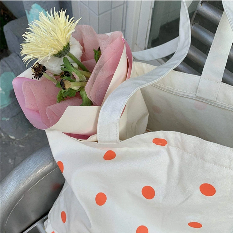 Simple Solid Color Art Small Fresh Wave DOT Leisure Shopping Single Shoulder Sail Bag