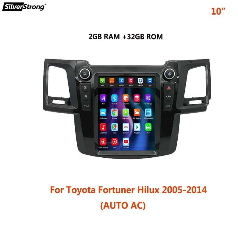 Radio para coche Android 12 GPS Toyota Fortuner Hilux SW4 2007- 2015