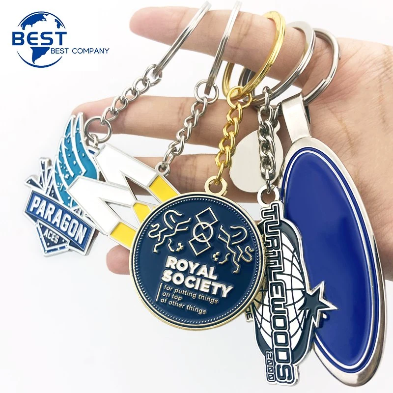 Wholesale/Supplier Car Accessories Keyring Custom Logo Metal Keychain Blank Key Holder Ring Custom Soft Hard Enamel Key Chain Keychain