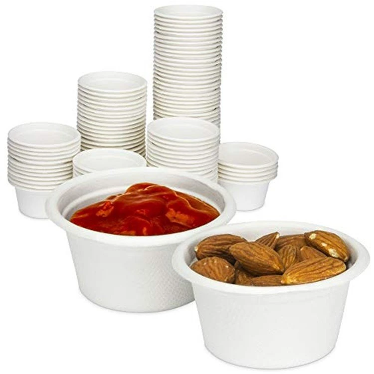 La bagasse jetables de sauce soja plats pour le ketchup