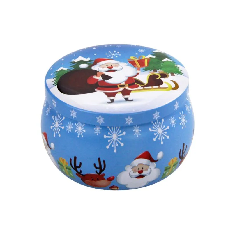Christmas Decoration Jar Candle Massage SPA Gift Set Soy Wax Tin Set for Christmas Scented Candle
