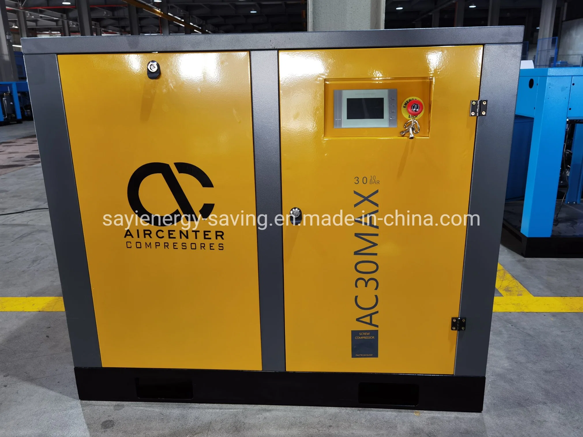 China Fabricante de venda directa de Energia pneumática Permant Parafuso Magneto Comressor ar 30HP aprovado pela CE CA Industrial Compressor de Ar único de dois estágios