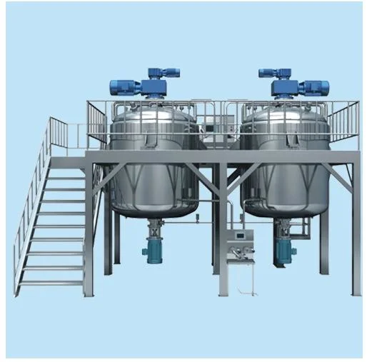 High Shear Mixing Dispersing Emulsifier Electric Steam Heating Batching Tank Stainless Steel