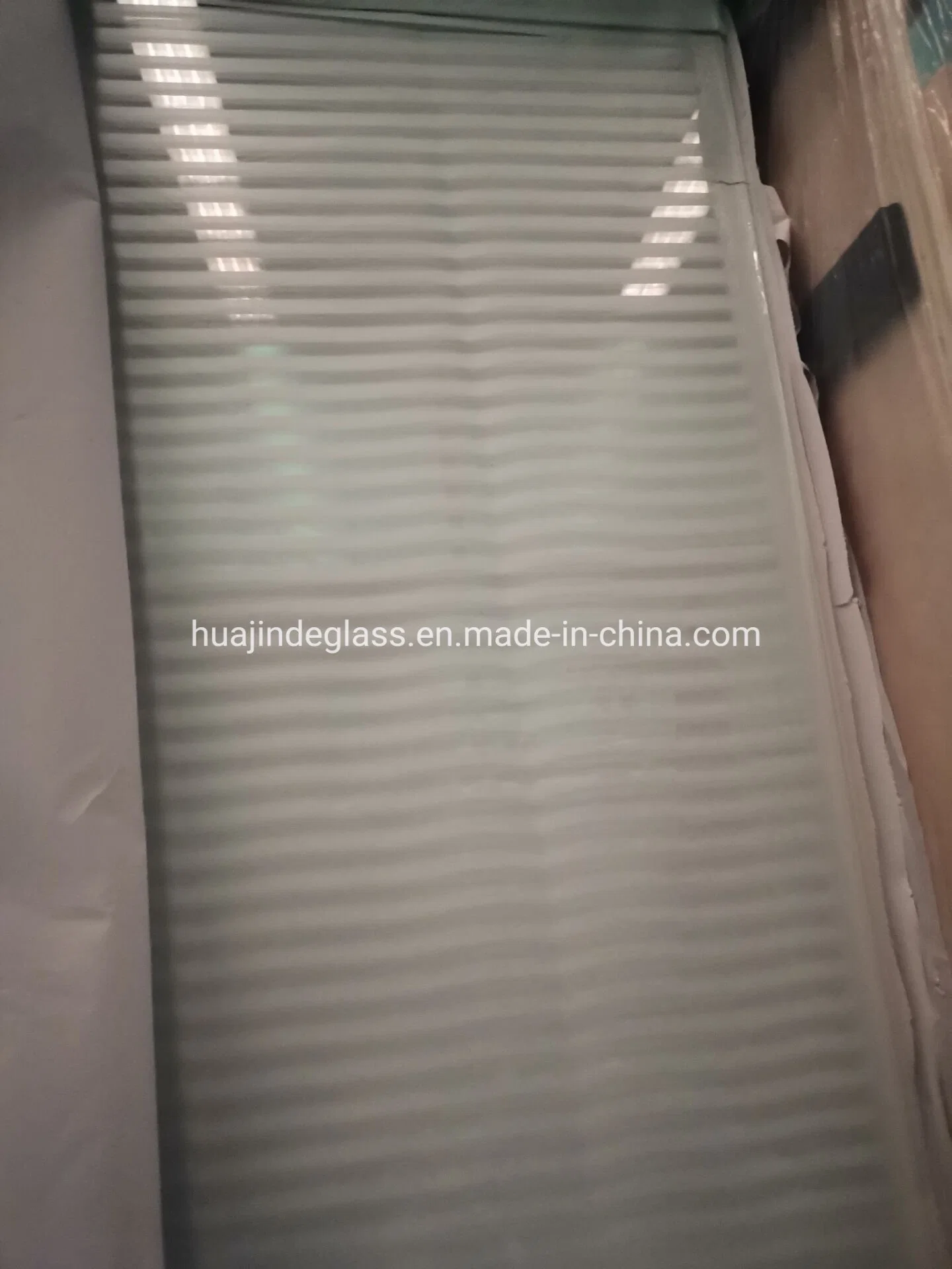 Frosted Line Shape Glass for Building Window Door Decoration