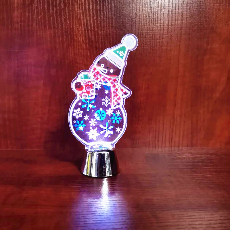 Acrylic Glowing LED Christmas 3D Acrylic Craft Night Light Decoration Gifts