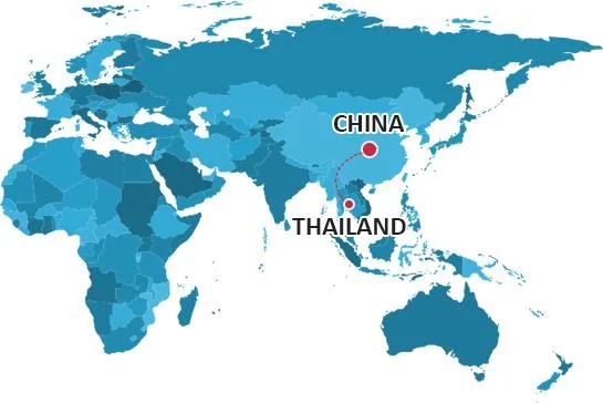 Tür-zu-Tür-Transport von China nach Thailand für FCL Oder LCL über Land- oder Seefracht