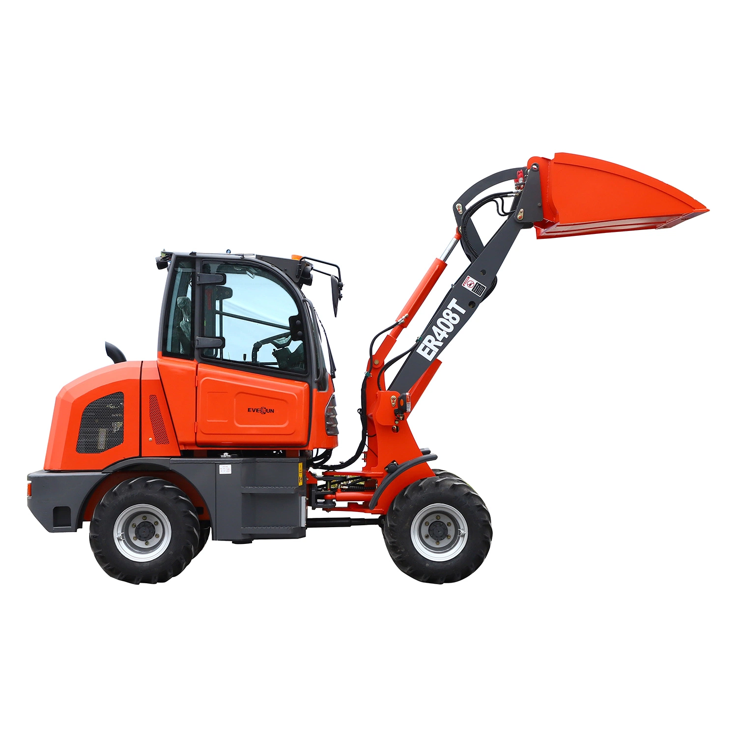 Hydraulic Front Discharge Everun Er408t 0.8ton Garden Trucking Mini Track Construction Loader