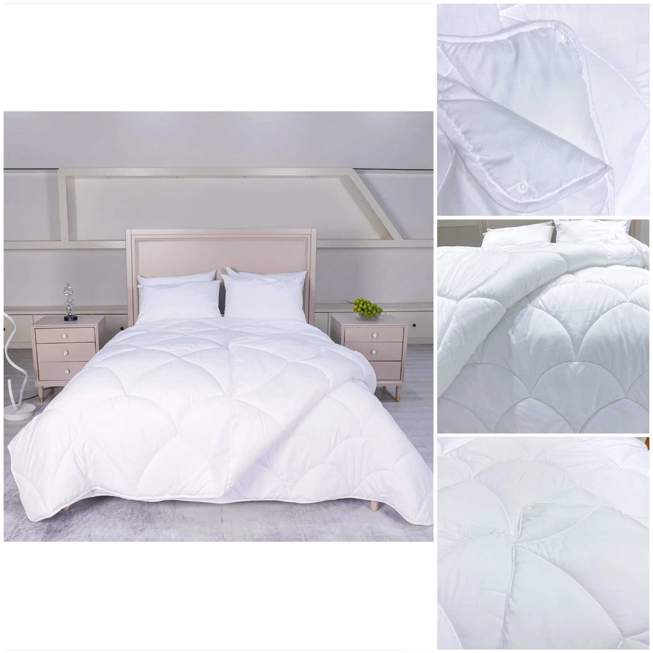 Reversible Queen Size Natural Bed Custom Design Microfiber Wholesale Lyocell All-Season Quilt