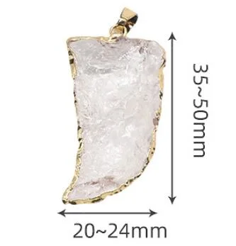 Wholesale/Supplier Jewelry Natural Gemstone Pendant White Quartz Crystal Charm Key Chain Keyring Pendant