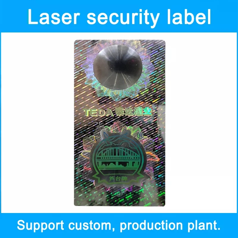 Custom Printing Laser Security Qr Code Labe