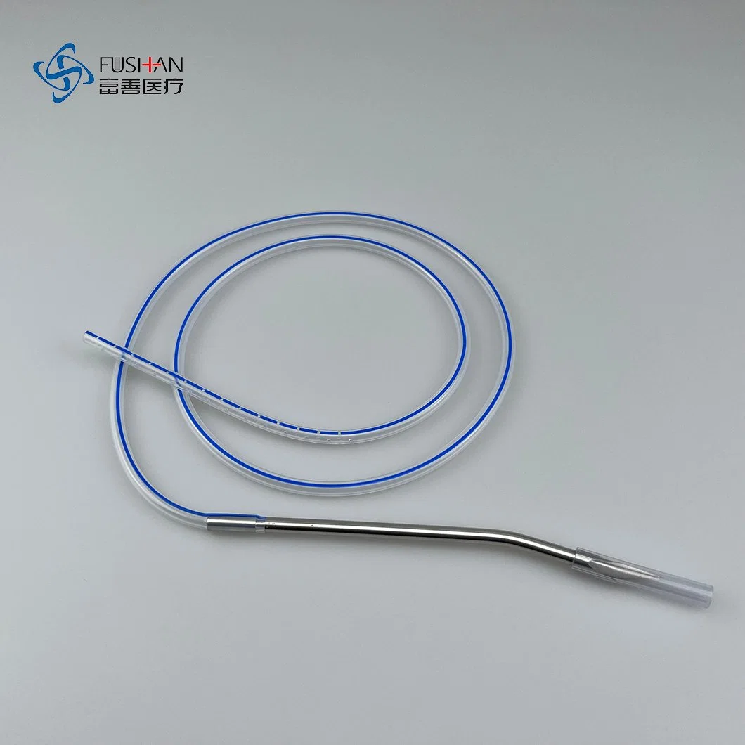 Precios competitivos Clear Soft Medical Silicone Tubing drenaje perforado redondo/plano Para el Kit de sistema de drenaje de succión de herida cerrada con acero inoxidable Trócar