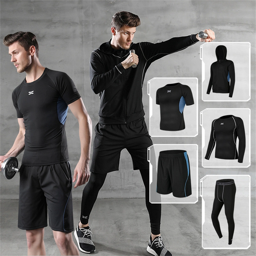 Dropshipping Service 5 PCS/Set hombres Tracksuit Gimnasio ropa deportiva