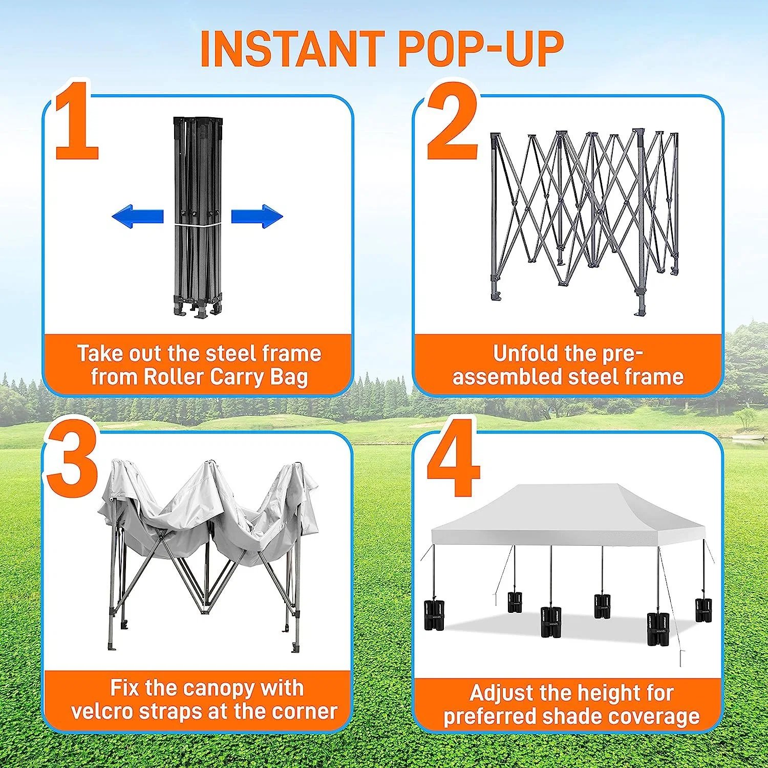 Pop up Canopy Tent 10X20 - local Comercial Instant Shelter plegable/Colapsible Sol sombra Canopy pop up Tent