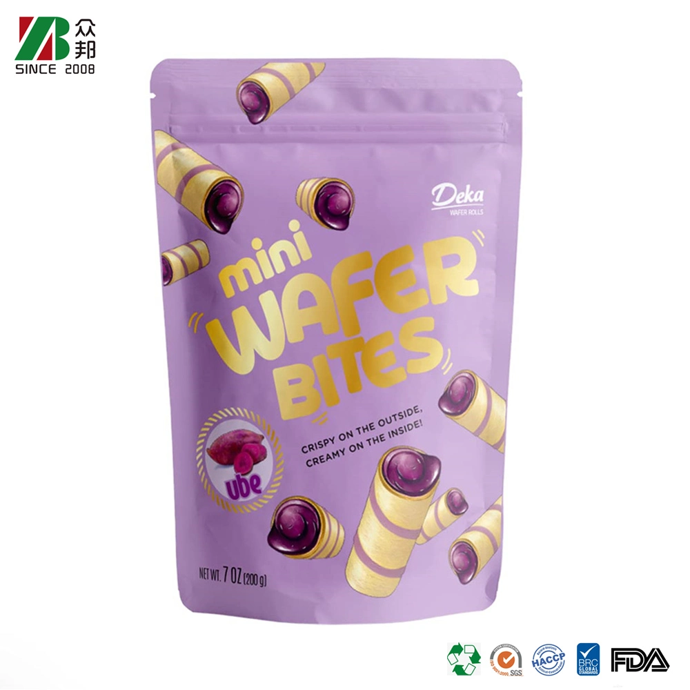 China Manufacturer Customized Printing Ziplock Plastic Food Packaging Bag with Resealable Zipper