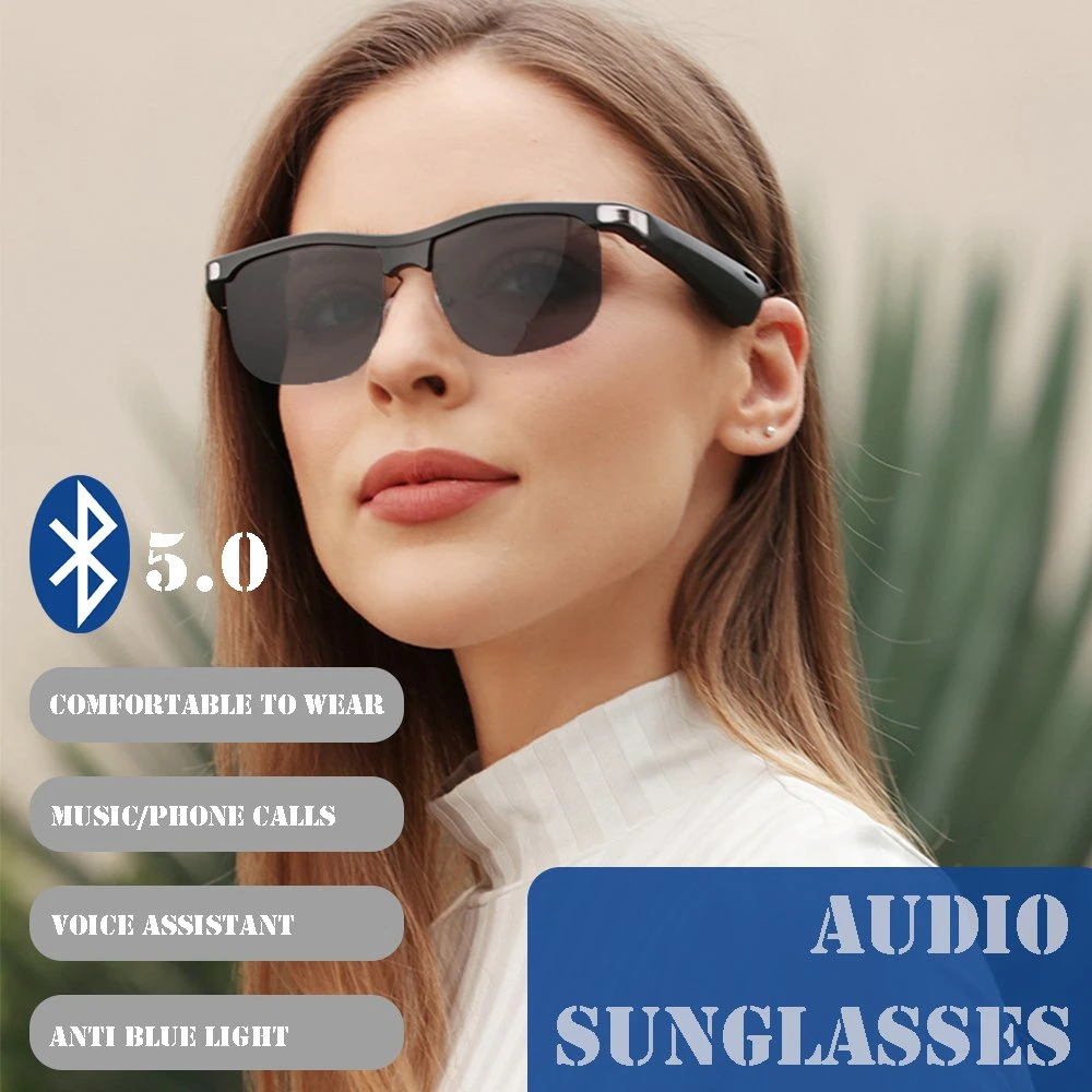 Sun Glasses Custom Logo Bt Earphone Eyewear Acetate Audio Smart Bluetooth Wholesale/Supplier Eyeglass Frames Square