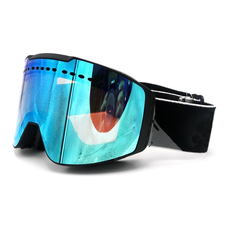 Gafas de esquí/nieve/snowboard personalizadas OEM con revestimiento de espejo para PC Adultos