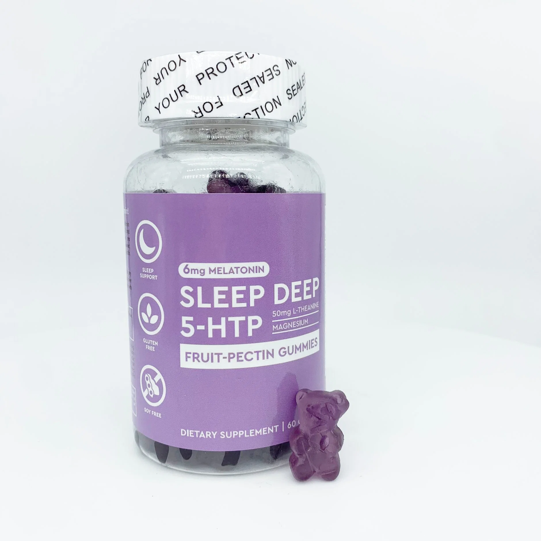 OEM etiqueta privada Suplemento dietético excelente calidad Vegano Melatonina Gummies Para relajarse y dormir Gummies