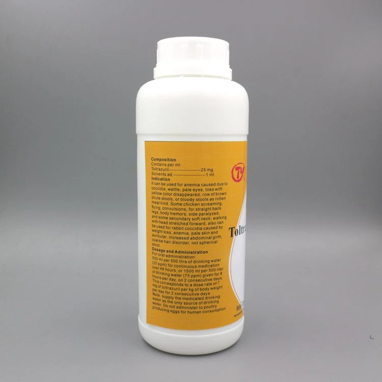 Animal Drugtoltrazuril Oral Solution 2.5% 5% Veterinary for Cattle, Horse, Sheep, Pig, Camel