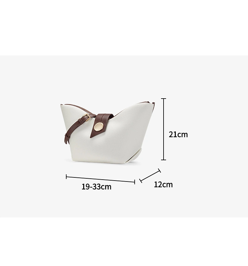 Ladies Large Capacity Practical Metal Round Buckle Dumpling Bag