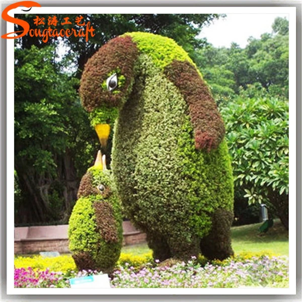 Animal de setos de boj artificiales Plantas artificiales Topiary para decoración de jardín