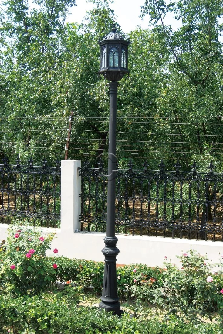 European Garden Street Lamp Single Lamp Head Cast Iron Material