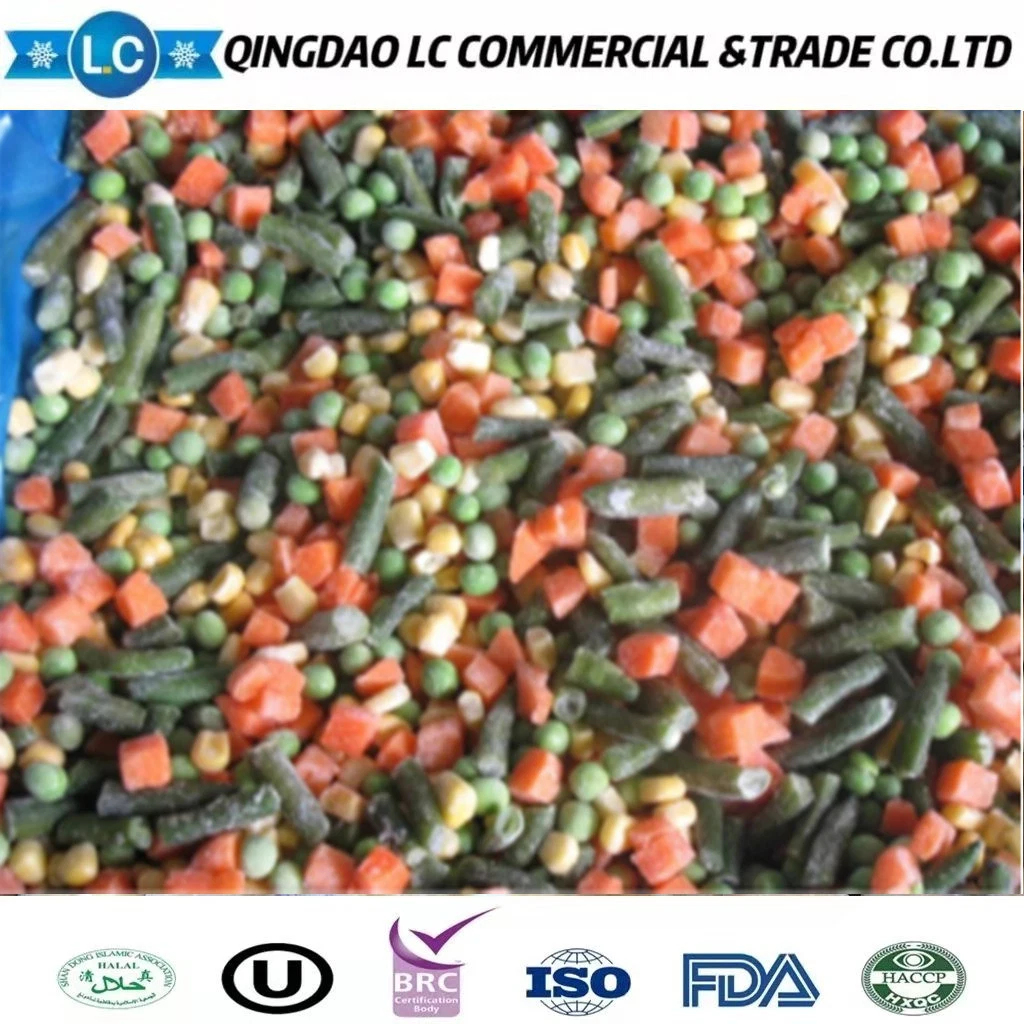 Supply Brc Certified IQF Frozen Mixed Vegetables / Frozen Vegetables with Mix Good Quality Hot Sale