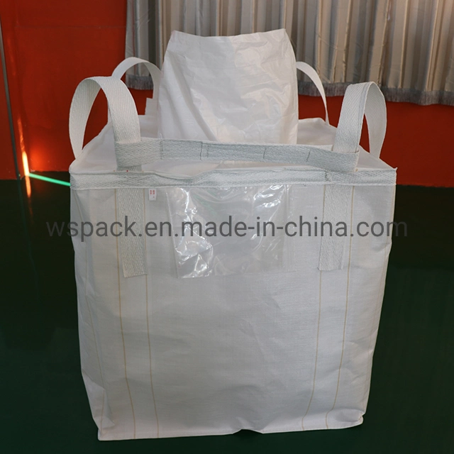 1 Ton Plastic Pellet Wood Particles PP Industrial Waterproof Bulk FIBC Big Jumbo Bags for Packing