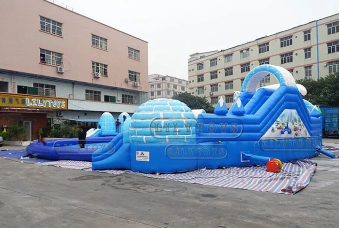 Almofada insuflável gigante do Parque de Diversões com grande piscina