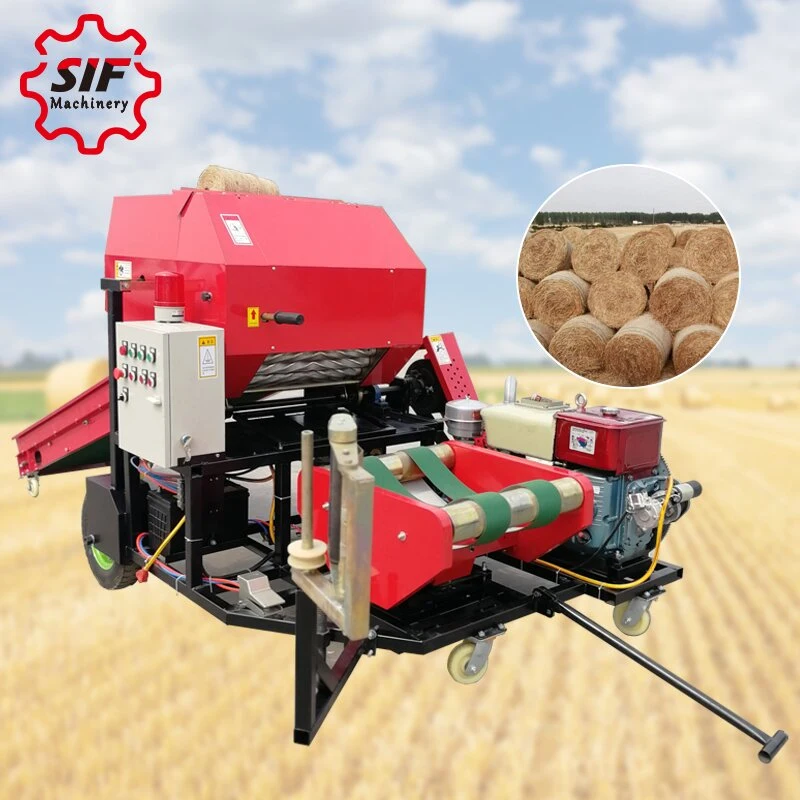 Automatic Hydraulic Hay Baler for Walking Tractor ATV Stationary Hay Baler Silage Packing Machine