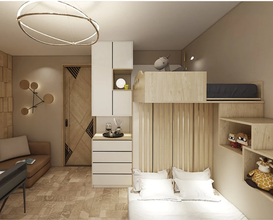 Wardrobe Bed Integrated Children's Room Design House Custom Tatami Custom Bedroom Desk