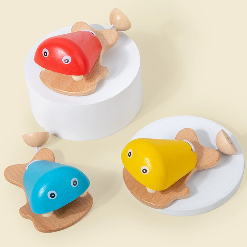 Cute Cartoon Early Educational Kids Fish Wooden Children Musical Instruments Musical Toys Colorful Fish Toys