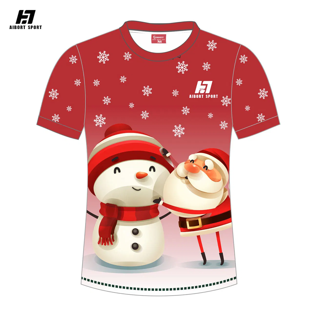 Aibort Wholesale/Supplier Custom Christmas T-Shirts Children and Santa Claus T-Shirts 3D Printed Anime Christmas Eve T-Shirts