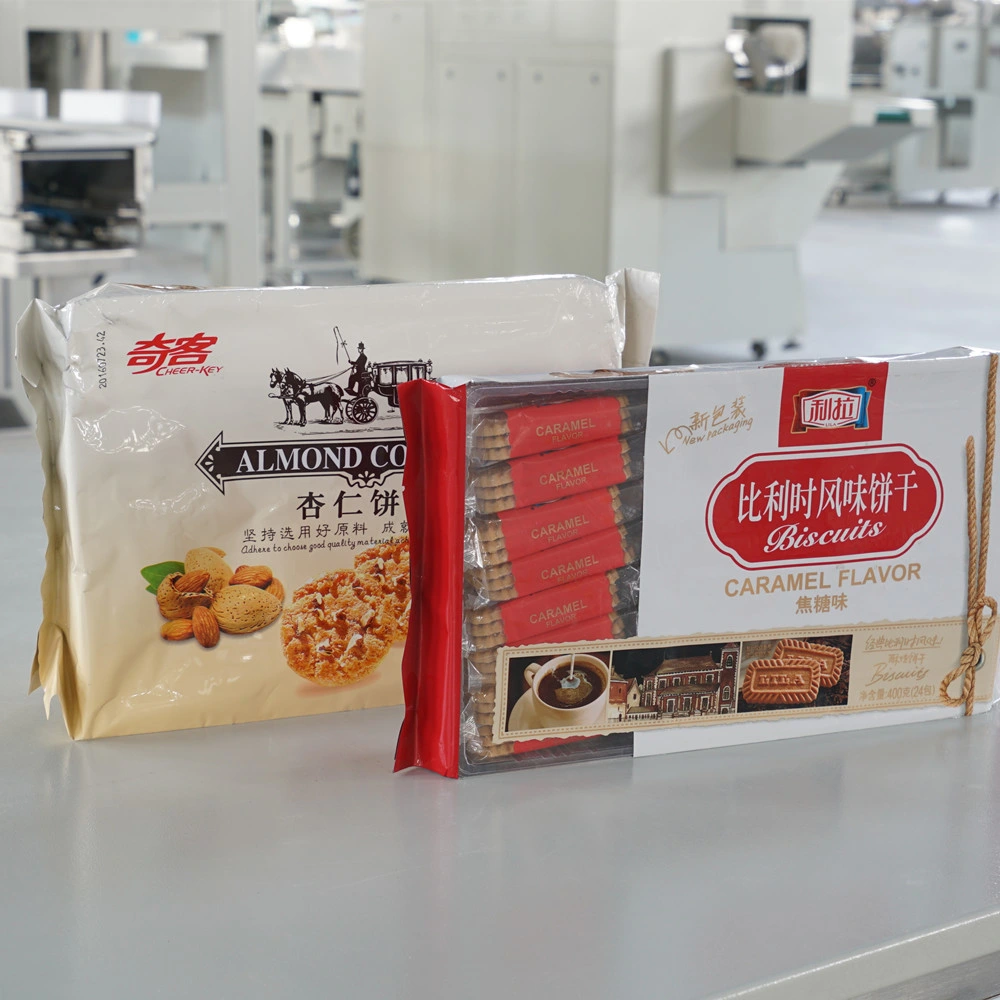 Aperitivos empaquetadora automática para el pan, galletas, alimentos congelados