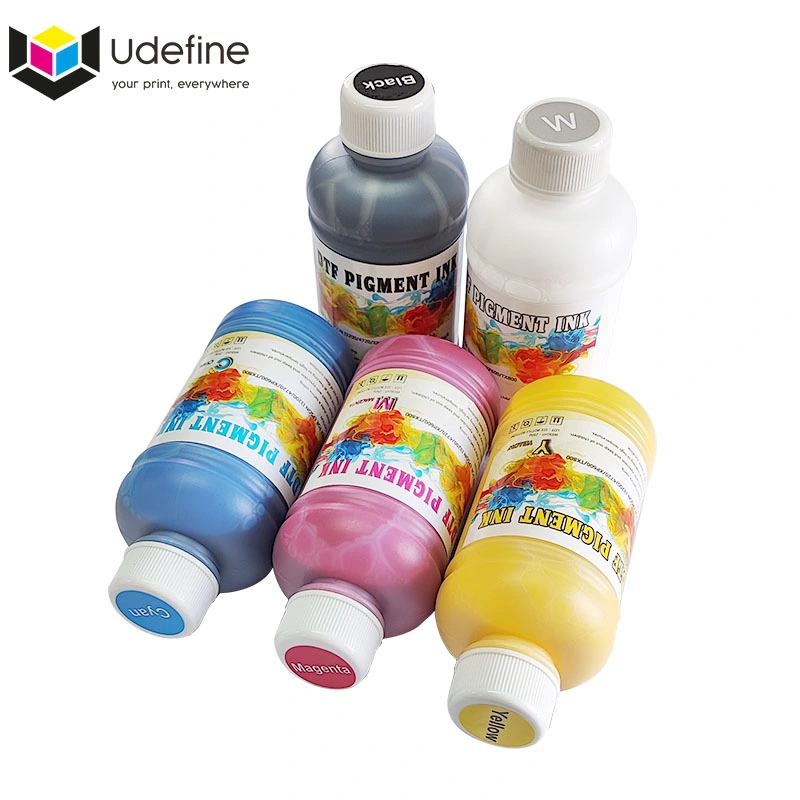 Resistência à RUB boa transferência de calor a cores tinta pigmentada I3200 Dx4 Tinta de película para animais DX5 Dx7 de 1000 ml DTF